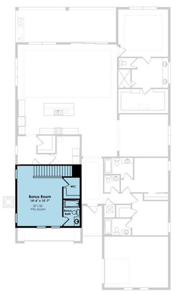 2D floor plan layout of this home in Esprit at Avenir, West Palm Beach, FL (Image 5).
