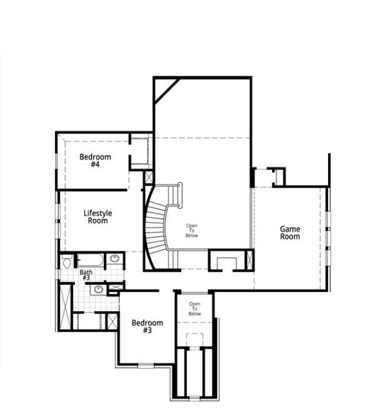 2D floor plan layout for the Sheffield Plan by Highland Homes in Goodland: 60ft. lots, Midlothian, TX (Image 3). 2D floor plan layout for the Sheffield Plan by Highland Homes in Goodland: 60ft. lots, Midlothian, TX (Image 3).