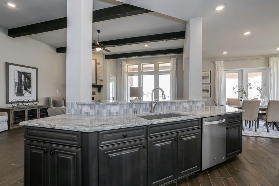 Furnished interior view inside a new home in Valencia: Hilltop Collection, Manvel (Image 30).