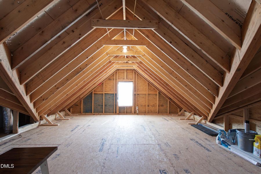 Unfinished Walk-In Attic Space