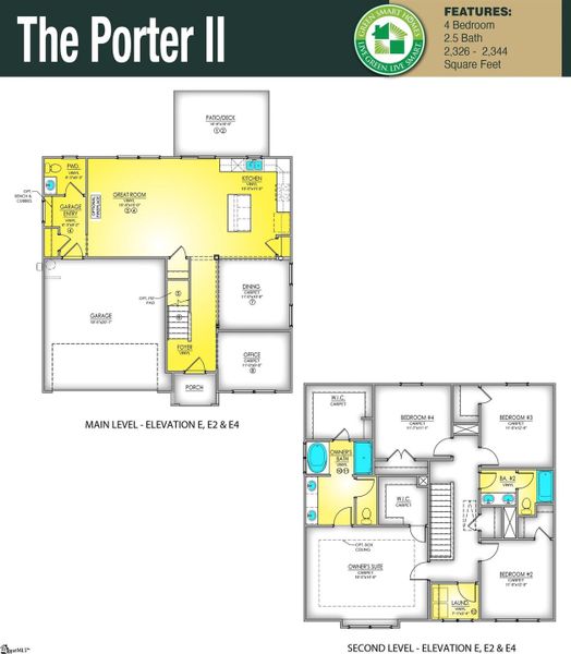 2D floor plan layout of this home in Sedona, Greenville, SC (Image 3).