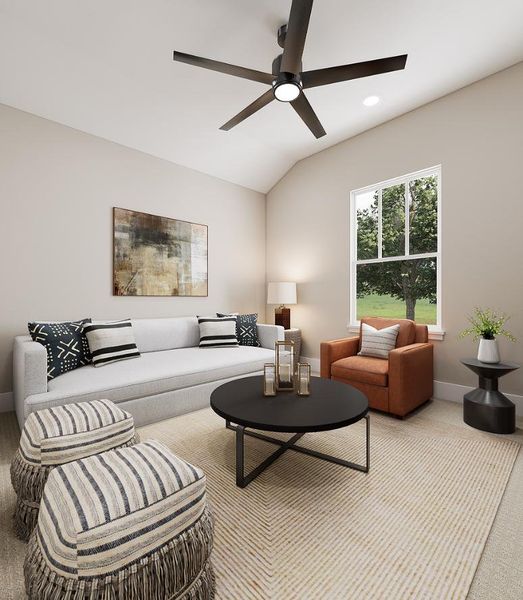 Representative furnished interior of a home built from the Walker by Tri Pointe Homes in Carriage Collection at Painted Tree, McKinney (Image 10).