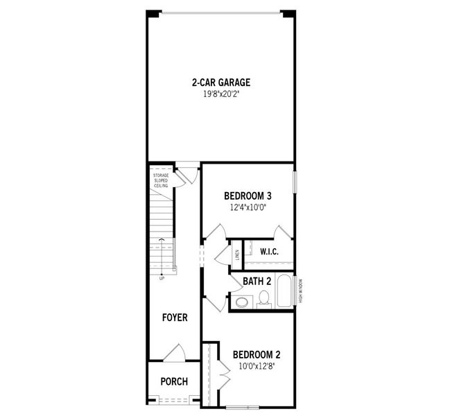 2D floor plan layout for the Carlisle by Mattamy Homes in Collin Creek, Plano, TX (Image 3).