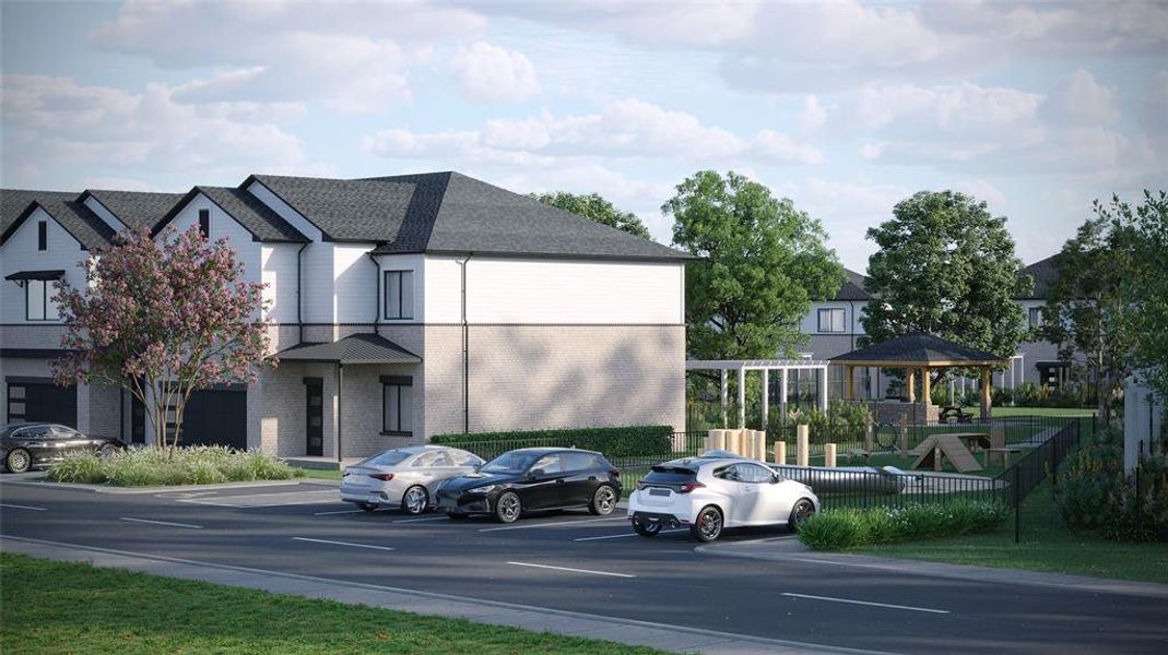 Front exterior of a new home in , Kennedale, TX, highlighting curb appeal (Image 15).