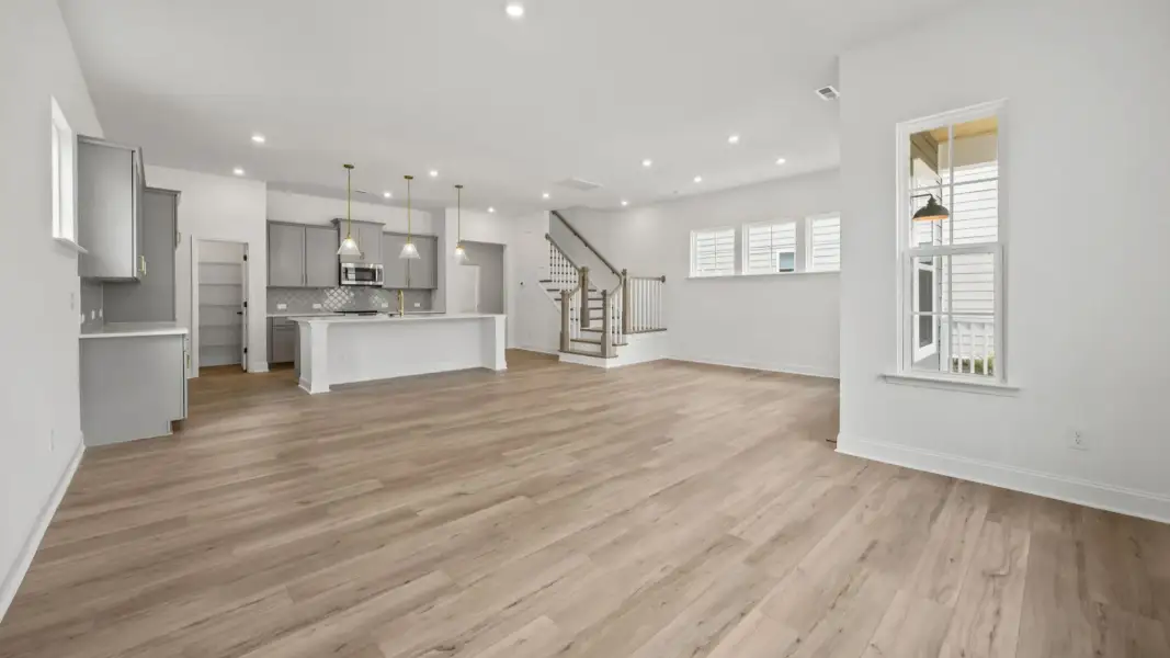 The Brentwood Plan by DRB Homes in River District, Charlotte NC.- Living area