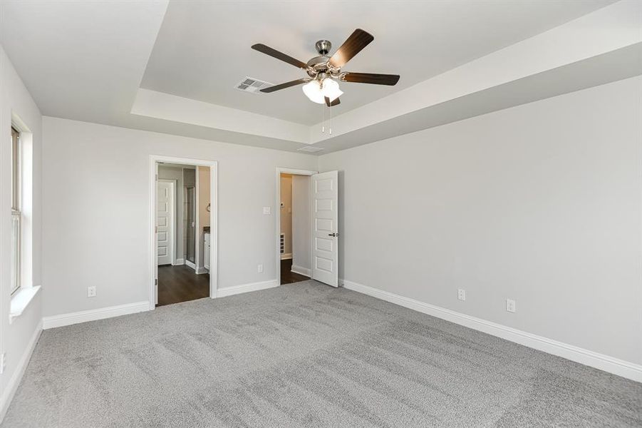 Primary Bedroom with tray ceiling