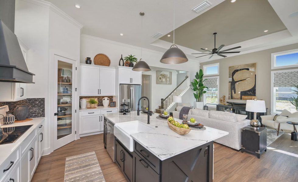Furnished interior view inside a new home in Laureate Park, Orlando (Image 8). Furnished interior view inside a new home in Laureate Park, Orlando (Image 8).