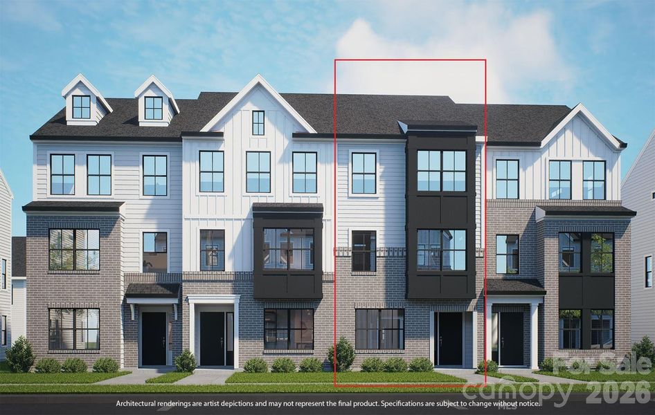 Rendering for units 8-11. Representative photos only. Color and material may change.