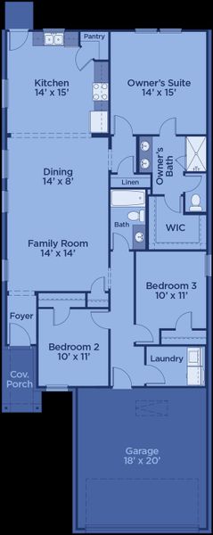 2D floor plan layout for the Burnet by UnionMain Homes in Elevon, Lavon, TX (Image 5). 2D floor plan layout for the Burnet by UnionMain Homes in Elevon, Lavon, TX (Image 5).