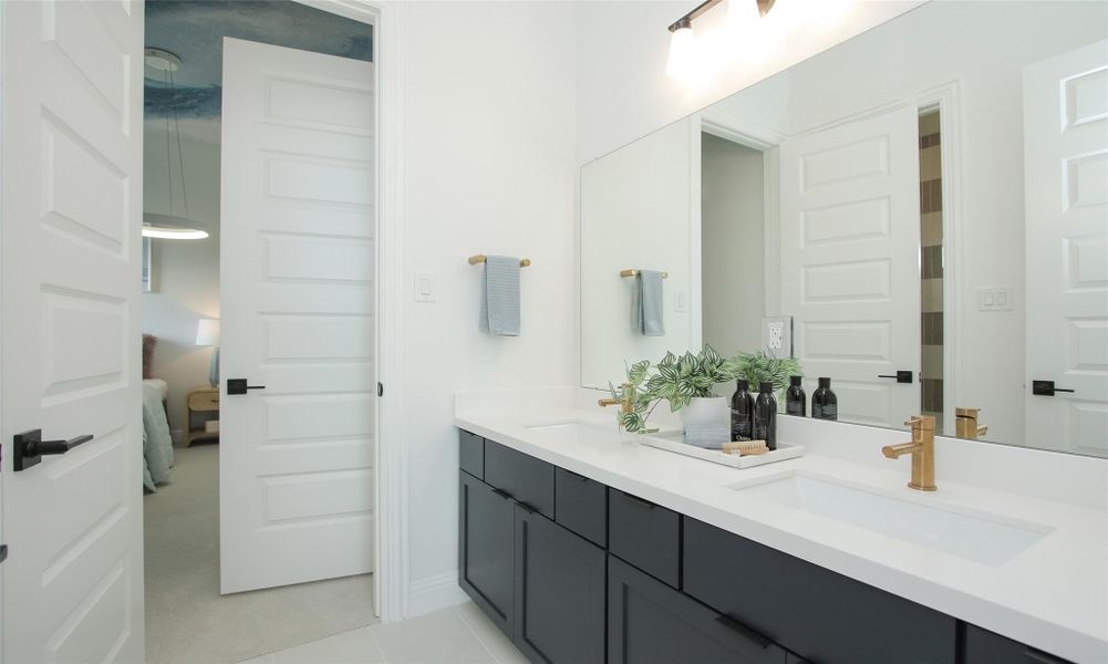 Furnished interior view inside a new home in Coastal Point, League City (Image 8).