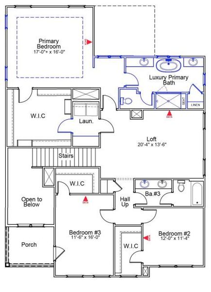 2D floor plan layout of this home in Hewing Farms, Summerville, SC (Image 3).