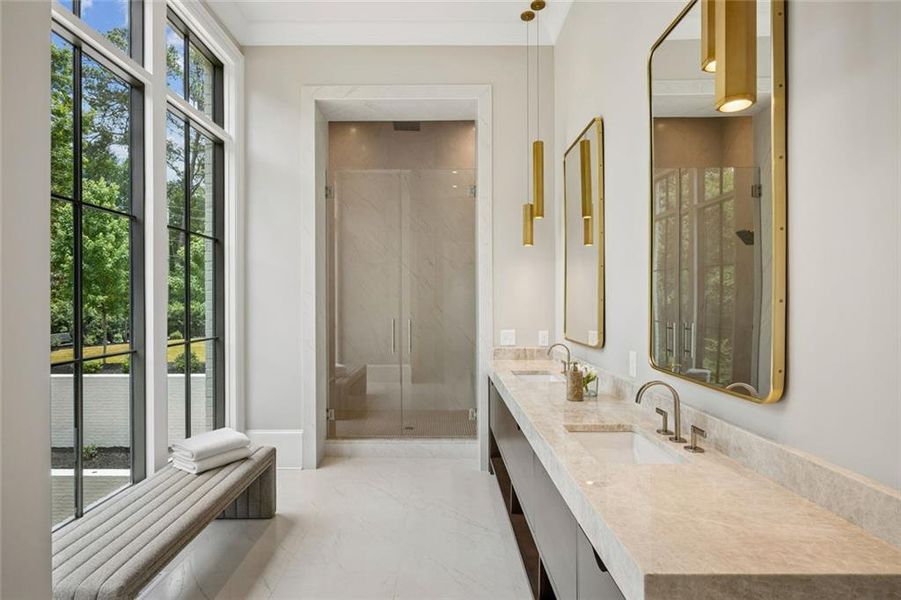 Furnished interior view inside a new home in , Atlanta (Image 35).