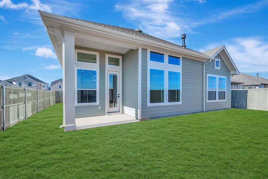 Back of house featuring a patio area and a fenced backyard Back of house featuring a patio area and a fenced backyard