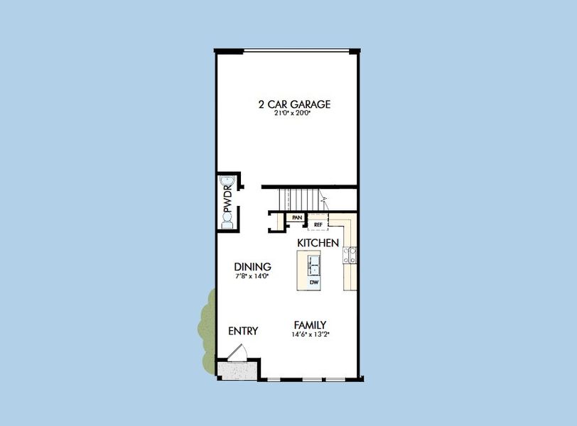 2D floor plan layout for the The Magpie by David Weekley Homes in Westwood Reserve, Charlotte, NC (Image 3).