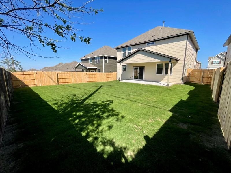 Exterior details and patio area of a home in Covered Bridge, Hutto (Image 22). Exterior details and patio area of a home in Covered Bridge, Hutto (Image 22).