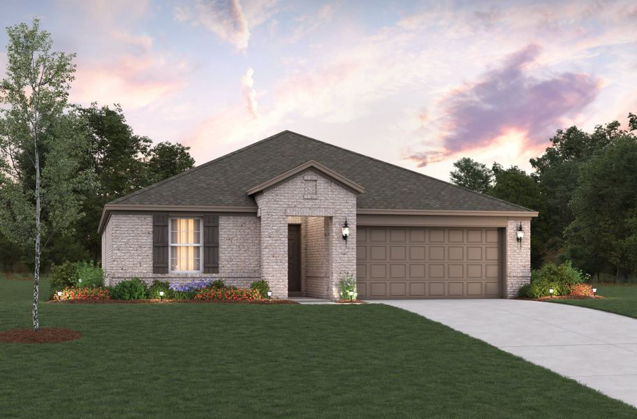 Representative exterior photo of a completed home built from the Sierra by Beazer Homes in Stark Farms, Denton, TX (Image 2). Representative exterior photo of a completed home built from the Sierra by Beazer Homes in Stark Farms, Denton, TX (Image 2).