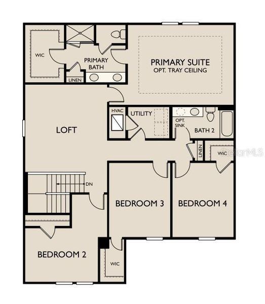 2D floor plan layout of this home in Oakfield Trails Traditional, Parrish, FL (Image 5). 2D floor plan layout of this home in Oakfield Trails Traditional, Parrish, FL (Image 5).