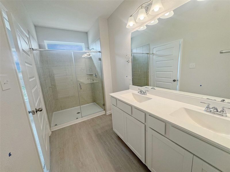 The Piedmont- Primary Bath with Walk-In Shower The Piedmont- Primary Bath with Walk-In Shower