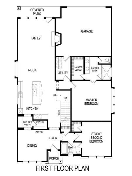 2D floor plan layout for the Kincaid R (w/Game) by First Texas Homes in Trails at Cottonwood Creek, Rowlett, TX (Image 3).