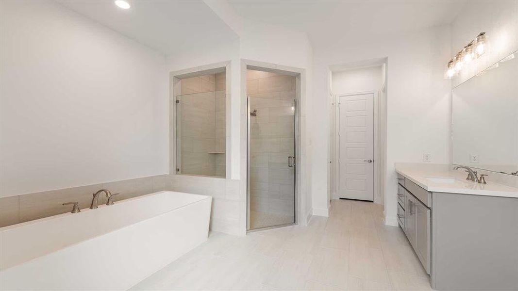 Furnished interior view inside a new home in Myrtle Creek 71', Waxahachie (Image 10).