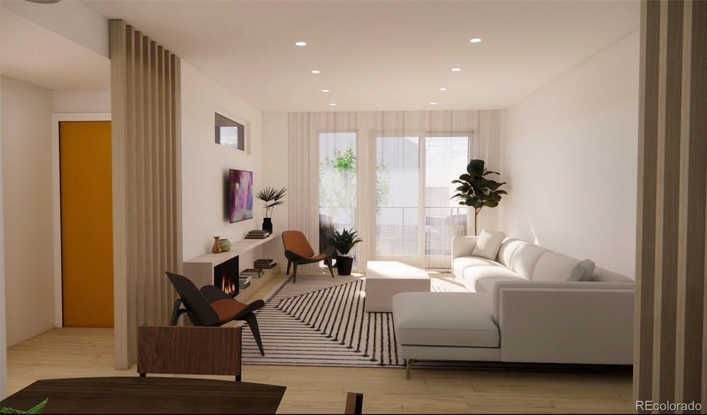 Furnished interior view inside a new home in , Denver (Image 6).