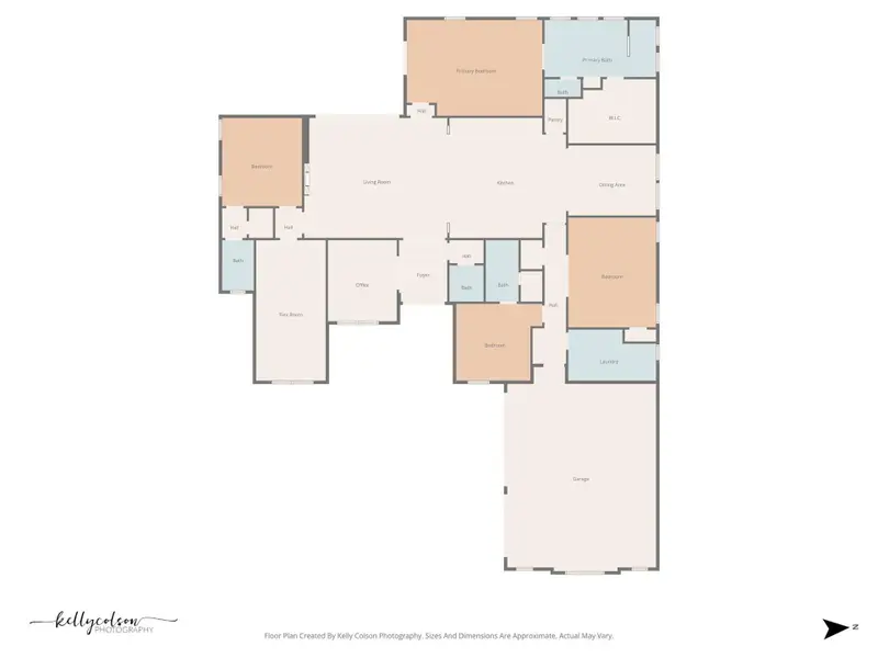 2D floor plan layout of this home in Northfork, Liberty Hill, TX (Image 5).