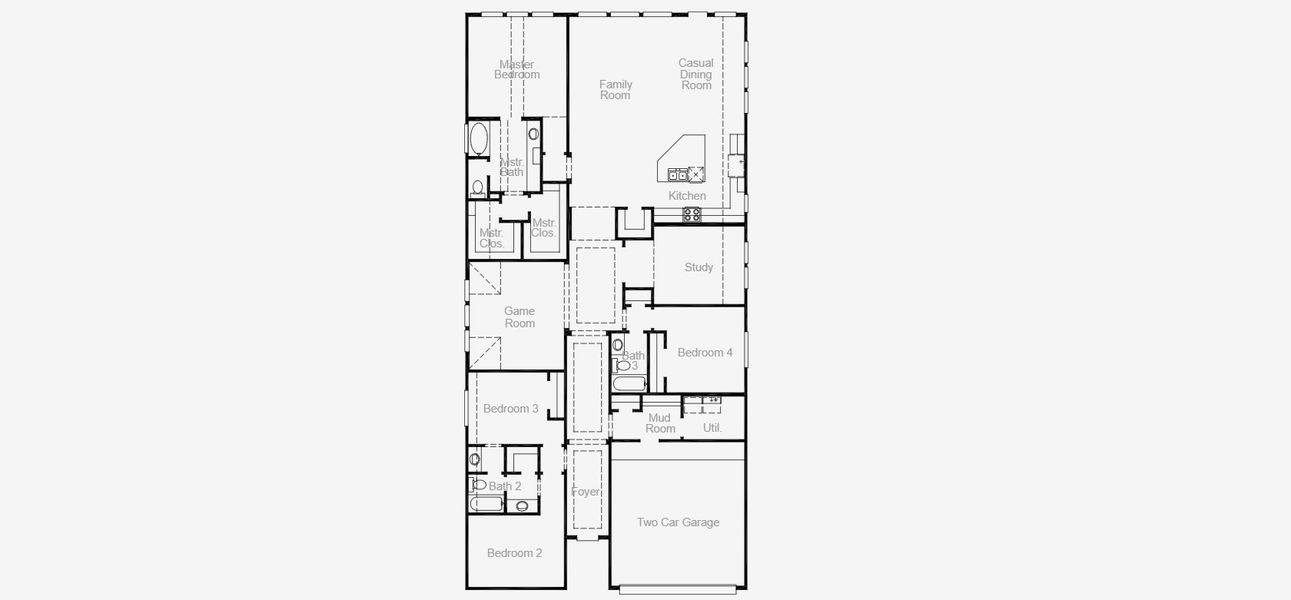 2D floor plan layout for the Avery by Coventry Homes in Jubilee, Hockley, TX (Image 3).