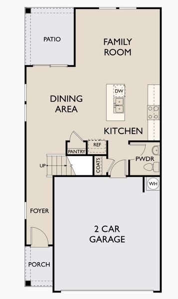 2D floor plan layout for the Triton by Starlight Homes in Hawks Run, Kissimmee, FL (Image 2).