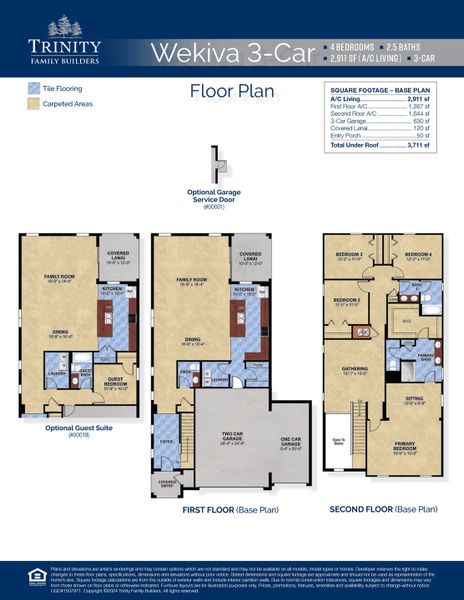 Wekiva 3-Car floor plan Wekiva 3-Car floor plan