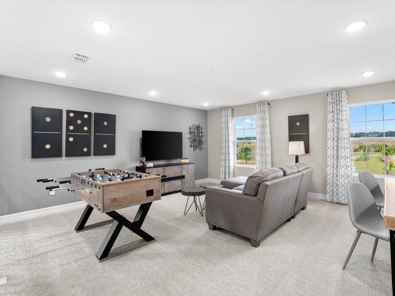 Representative furnished interior of a home built from the Voyageur by Mattamy Homes in Crosswind Ranch, Parrish (Image 12).