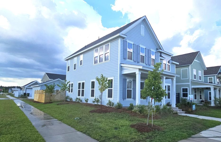 Front exterior of a new home in Nexton, Summerville, SC, highlighting curb appeal (Image 15). Front exterior of a new home in Nexton, Summerville, SC, highlighting curb appeal (Image 15).