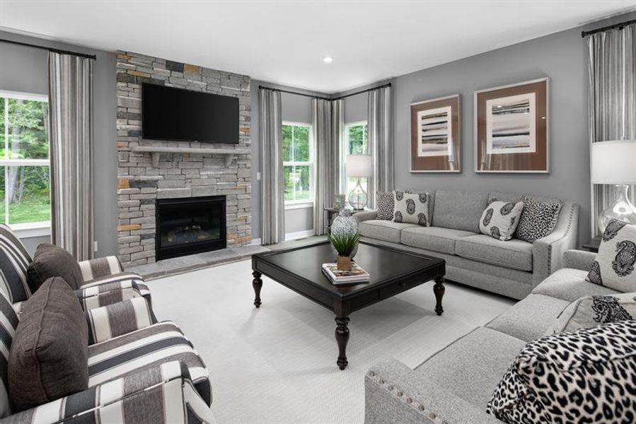 Representative furnished interior of a home built from the Roanoke by Ryan Homes in Muirwood, Murfreesboro (Image 14).