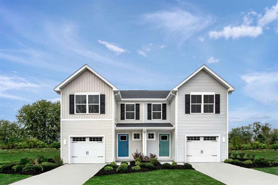 Front exterior of a new home in Bridle Creek, Charlotte, NC, highlighting curb appeal (Image 1). Front exterior of a new home in Bridle Creek, Charlotte, NC, highlighting curb appeal (Image 1).