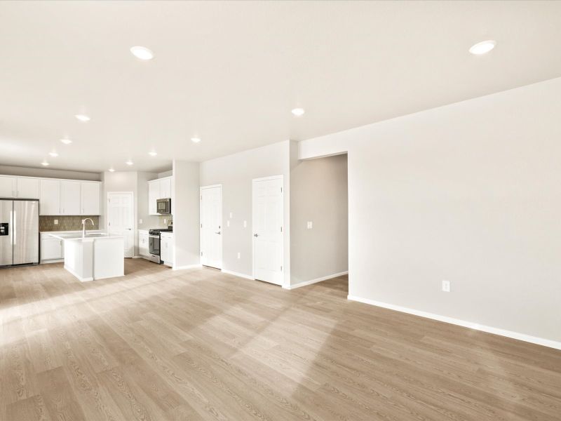 Spacious, unfurnished interior of a new home in Frontier Estates - The Flora Collection, Firestone (Image 9). Spacious, unfurnished interior of a new home in Frontier Estates - The Flora Collection, Firestone (Image 9).