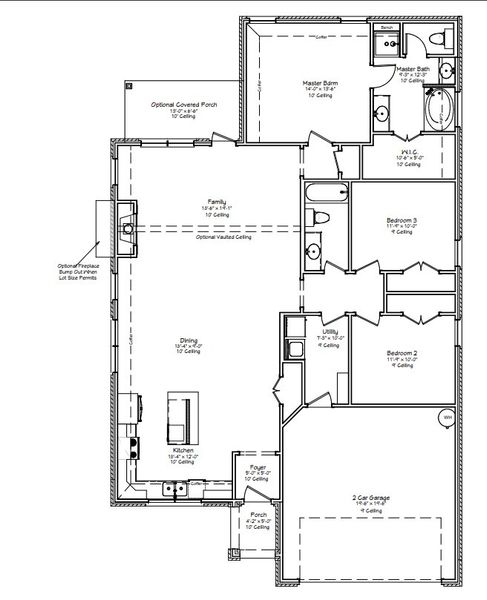 2D floor plan layout for the The Rose by Avonley Homes in Austin's Colony, Bryan, TX (Image 5). 2D floor plan layout for the The Rose by Avonley Homes in Austin's Colony, Bryan, TX (Image 5).