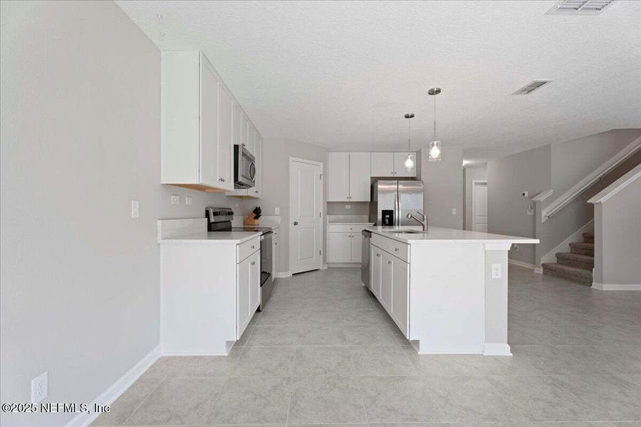 Furnished interior view inside a new home in Dunns Crossing, Jacksonville (Image 16). Furnished interior view inside a new home in Dunns Crossing, Jacksonville (Image 16).