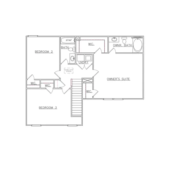 2D floor plan layout for the Winfield - Single Family Homes by Dream Finders Homes in The Villages at Harris Creek, West Point, GA (Image 4). 2D floor plan layout for the Winfield - Single Family Homes by Dream Finders Homes in The Villages at Harris Creek, West Point, GA (Image 4).