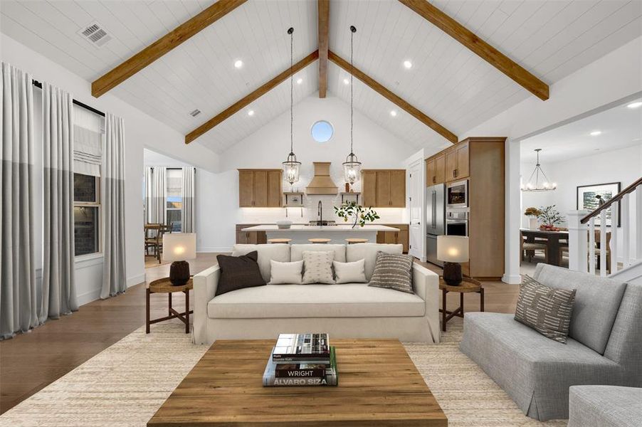 Furnished interior view inside a new home in Kreymer at the Park, Wylie (Image 7). Furnished interior view inside a new home in Kreymer at the Park, Wylie (Image 7).