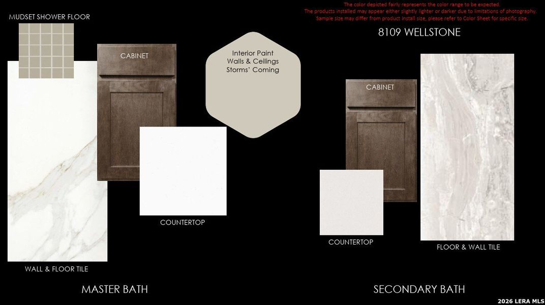 Sample of building materials used in homes in The Crossvine, Schertz (Image 4).