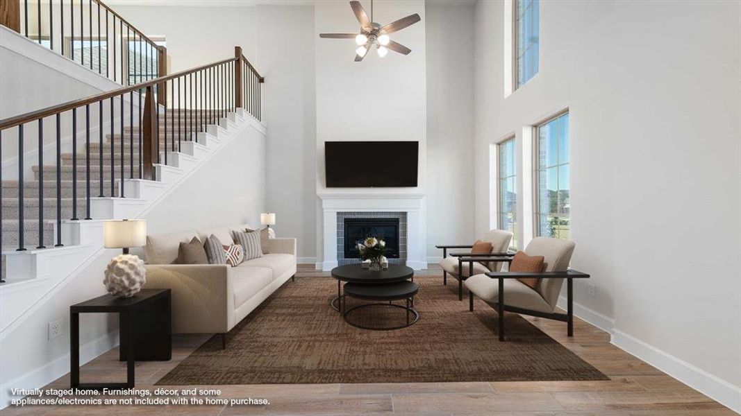 Furnished interior view inside a new home in The Parks At Wilson Creek 40', Celina (Image 8). Furnished interior view inside a new home in The Parks At Wilson Creek 40', Celina (Image 8).