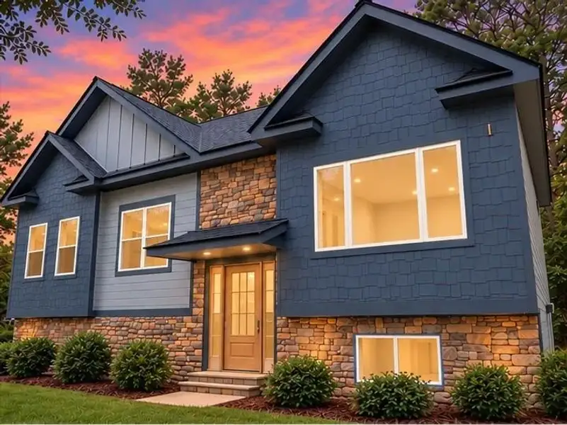 Front exterior of a new home in , Covington, GA, highlighting curb appeal (Image 1). Front exterior of a new home in , Covington, GA, highlighting curb appeal (Image 1).