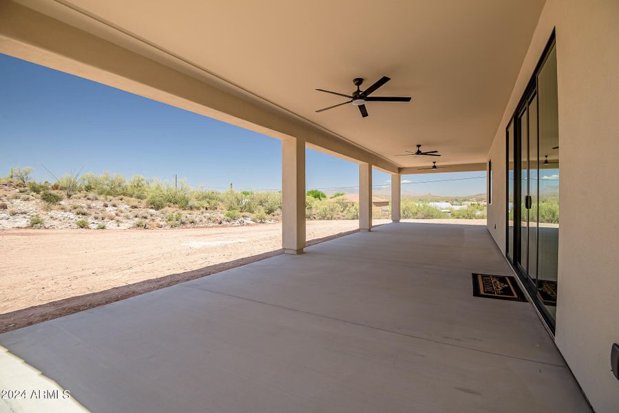 Huge back patio