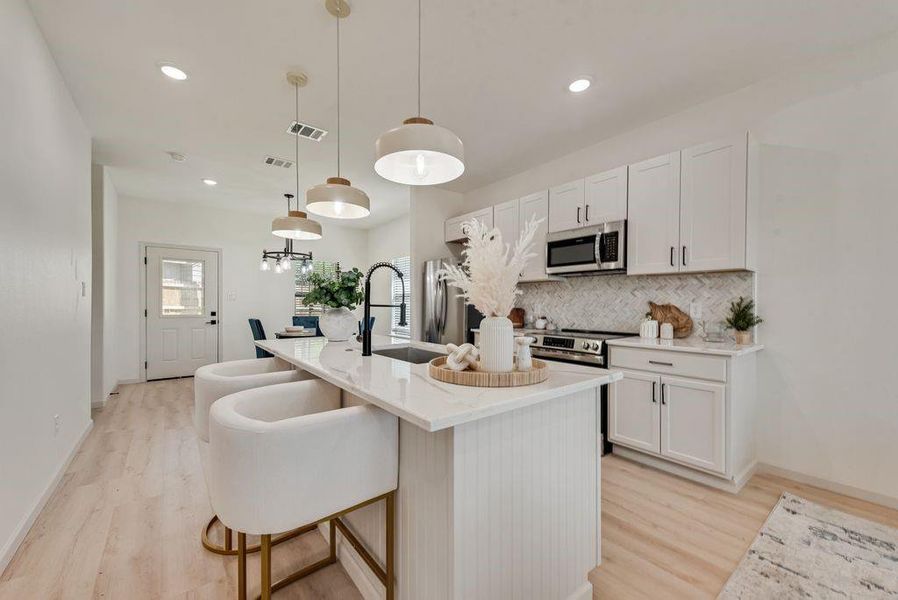 Furnished interior view inside a new home in , Fort Worth (Image 6).