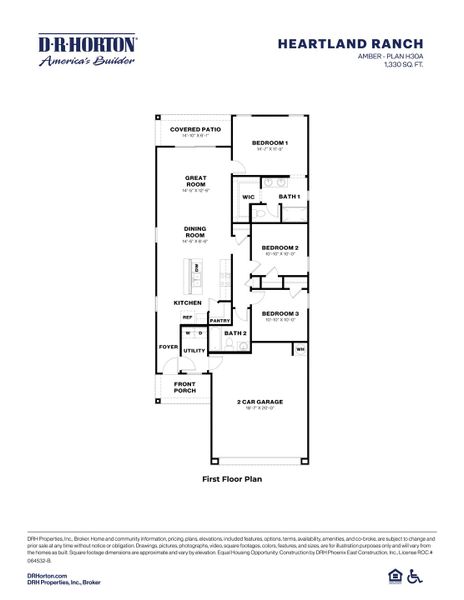 2D floor plan layout of this home in Heartland Ranch, Coolidge, AZ (Image 4).