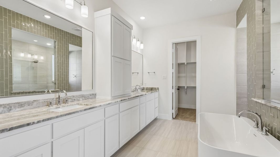 Furnished interior view inside a new home in Painted Tree 50' Series, McKinney (Image 8).