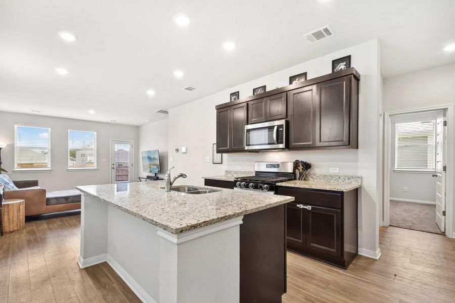 Furnished interior view inside a new home in Trinity Ranch, Elgin (Image 18). Furnished interior view inside a new home in Trinity Ranch, Elgin (Image 18).
