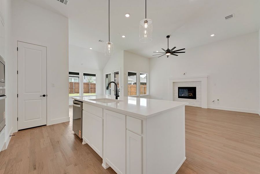 Furnished interior view inside a new home in Tavolo Park, Fort Worth (Image 8). Furnished interior view inside a new home in Tavolo Park, Fort Worth (Image 8).