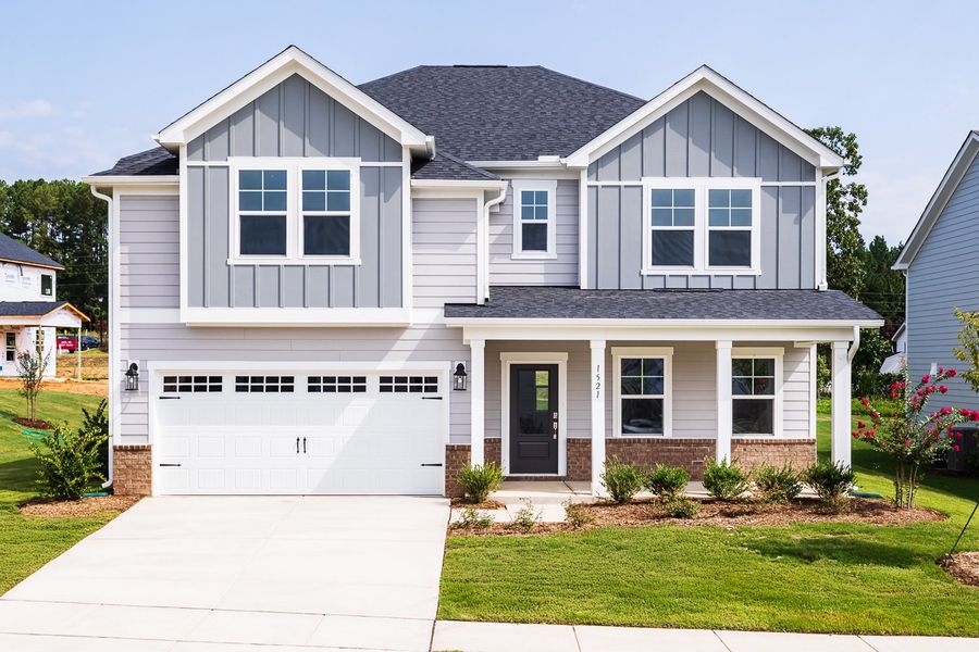 Representative exterior photo of a completed home built from the Bedford by Taylor Morrison in Radford Glen, Wake Forest, NC (Image 2).