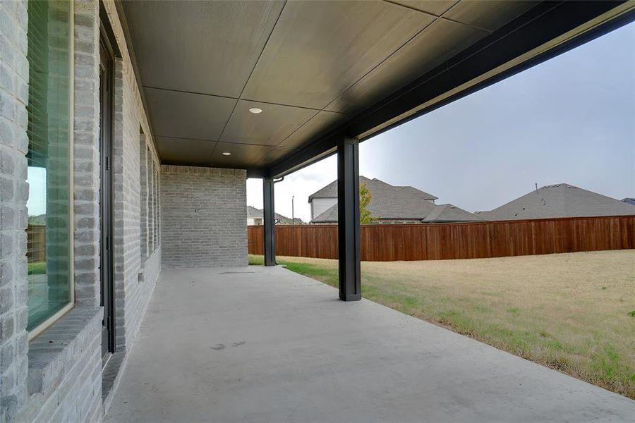 Large covered patio