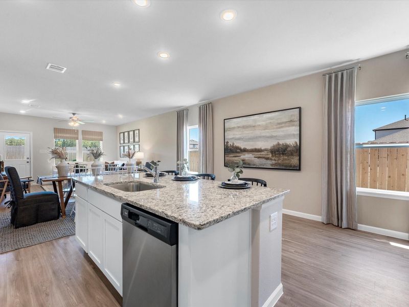 Furnished interior view inside a new home in Granger Pines, Conroe (Image 9).